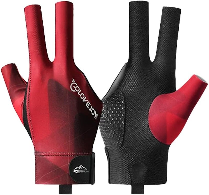Wnddle Billiard Pool Gloves for Right Hand, 3 Finger Billiards Gloves Pool Cue Gloves, Quick-Dry Breathable Billiard Pool Glove, Snooker Cue Sport Glove Popular Sizes, Right Hand - Image 1